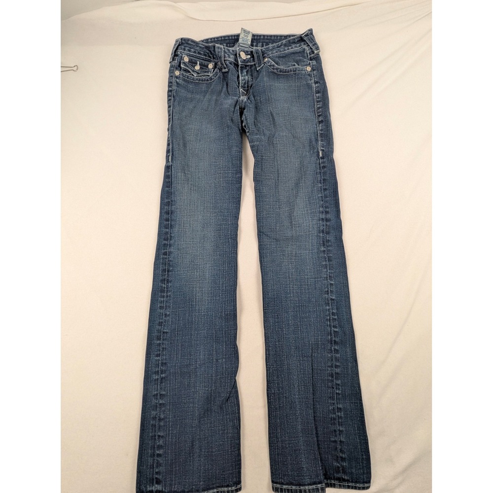 True Religion Billy Straight Leg Jeans Mens 31 Blue Medium Wash Made in USA - Picture 4 of 16